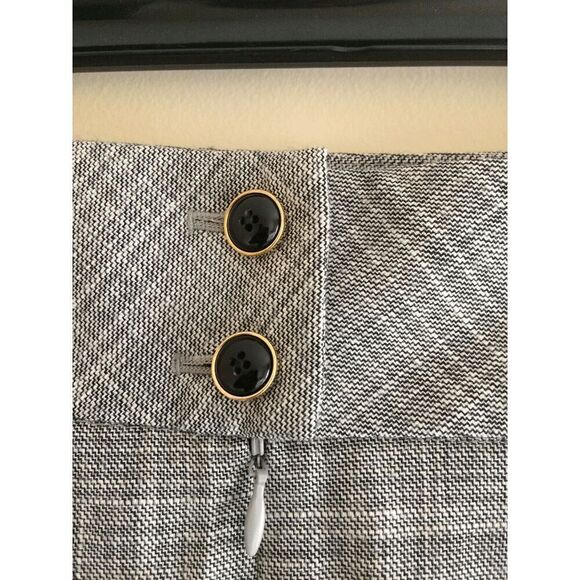 Banana Republic Womens Buttons Pencil Knee Zipper Stretch Skirt Gray Sz 10 NWT - Picture 4 of 4